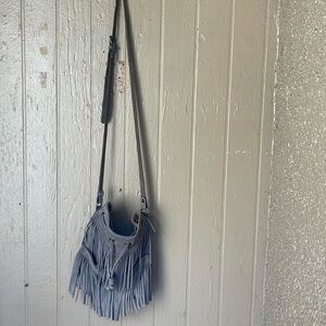 Patricia Nash Brontë suede fringe bucket bag